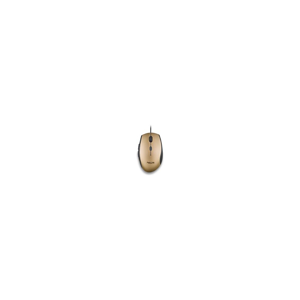 Ratón Ngs Ergonómico Óptico Usb 1600dpi Oro (mothgold)