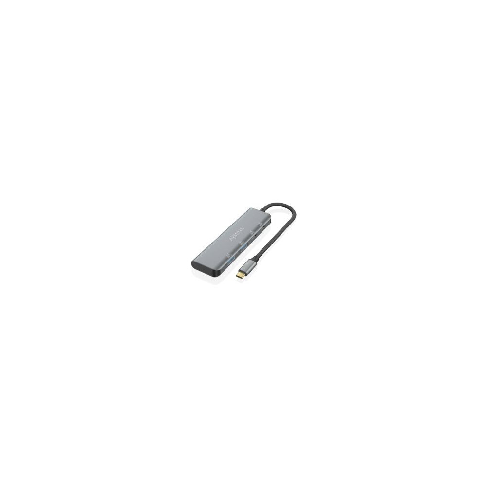 Hub Aisens Usb-c A 2xusb-a 2xusb-c 15cm Gris(a109-0763)