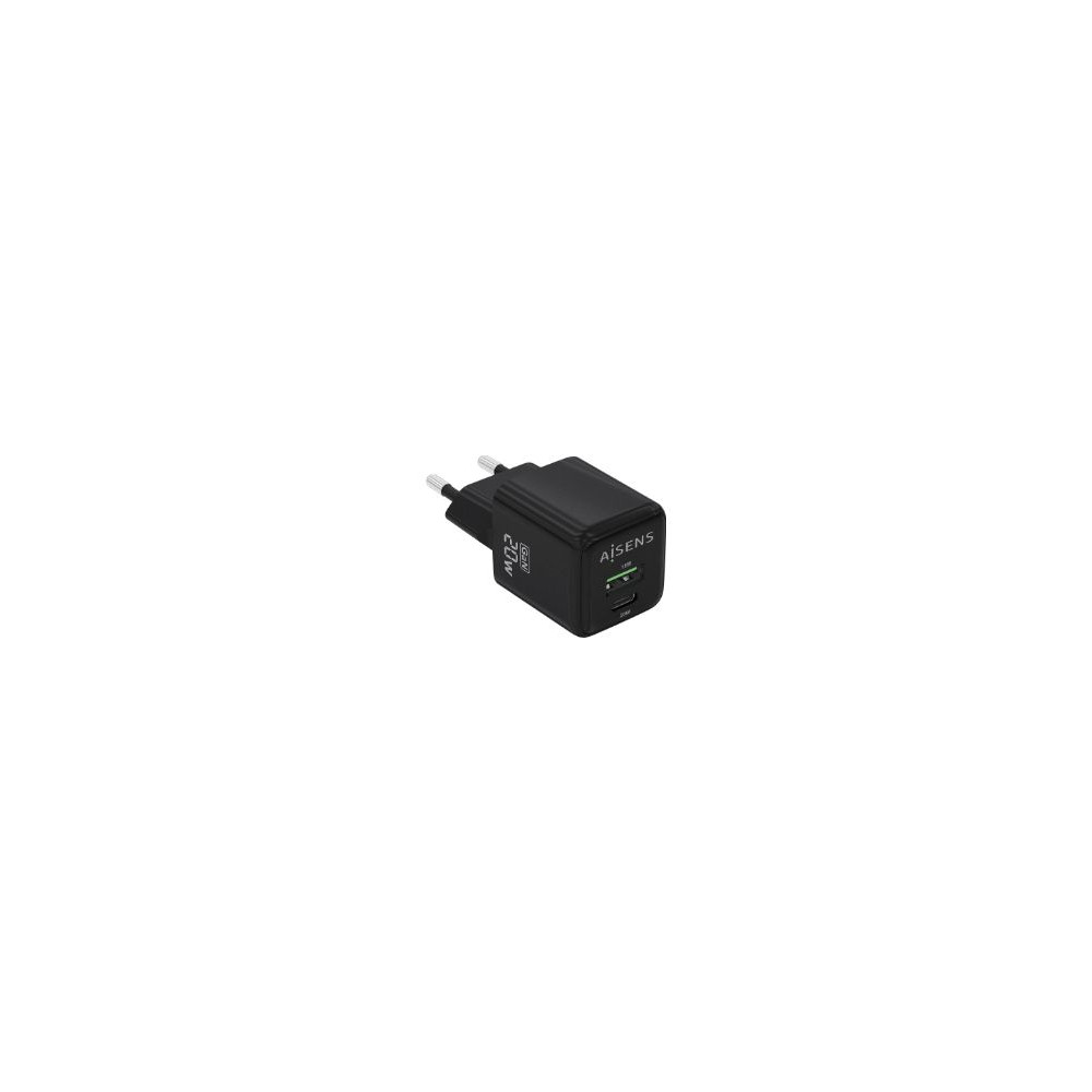 Cargador De Pared Aisens Gan Usb-a/c (asch-20w2p011-bk)