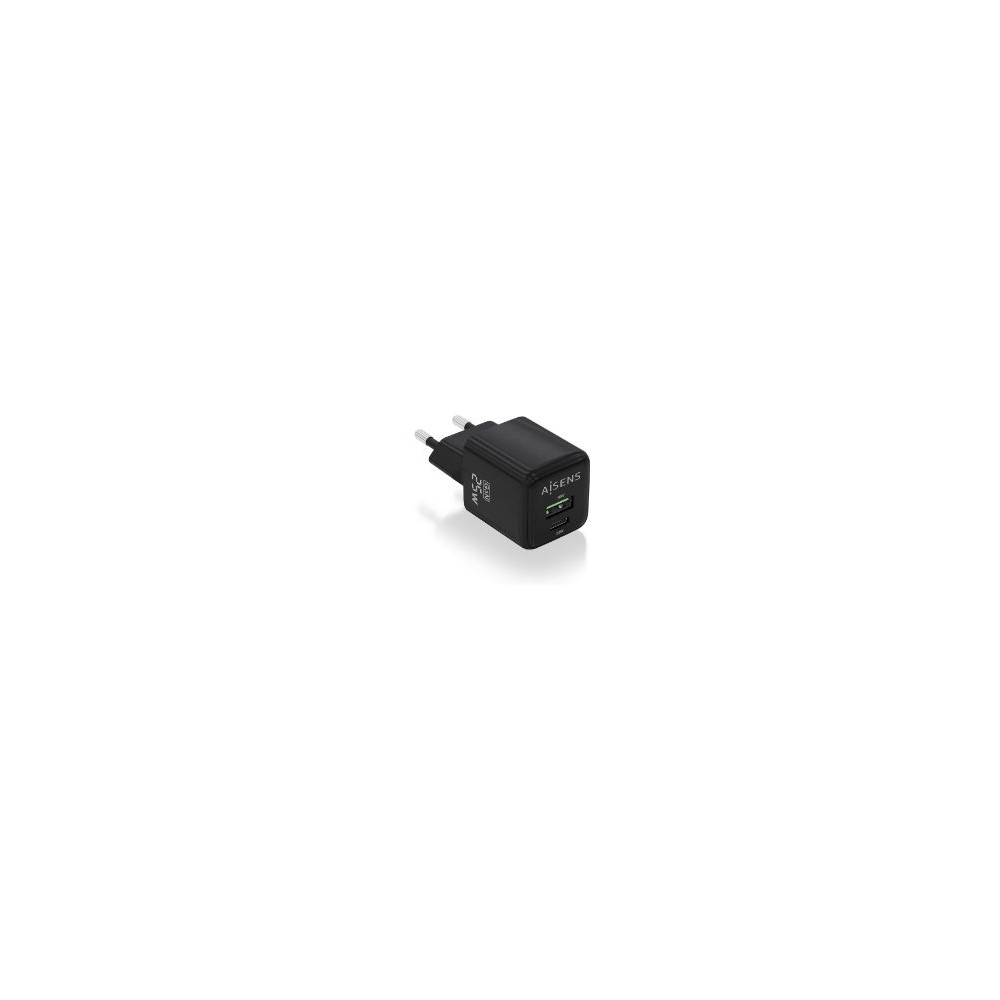 Cargador Pared Aisens Gan 25w Usb-a/c(asch-25w2p015-bk)