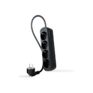 Regleta Nanocable 4xschuko 1.4m Negra(10.37.0004-ns-bk)