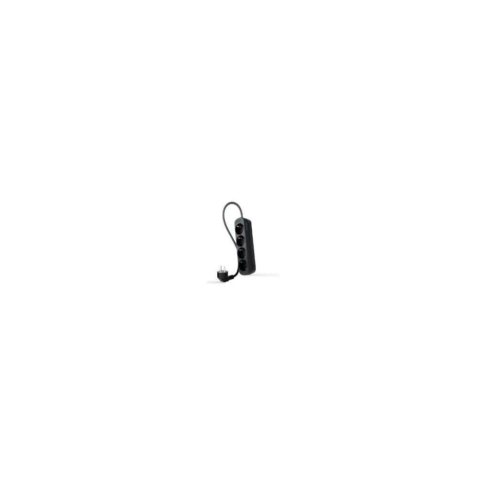 Regleta Nanocable 4xschuko 1.4m Negra(10.37.0004-ns-bk)