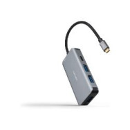 Hub Nanocable 3xusb-a 1xusb-c 1xdp Gris (10.16.1005)