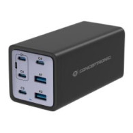 Cargador Conceptronic 200w Usb-a/c Negro (ozul06be)