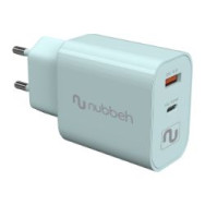 Cargador Pared Nubbeh Usb-c 30w Pd Turquesa(nbwallcht)