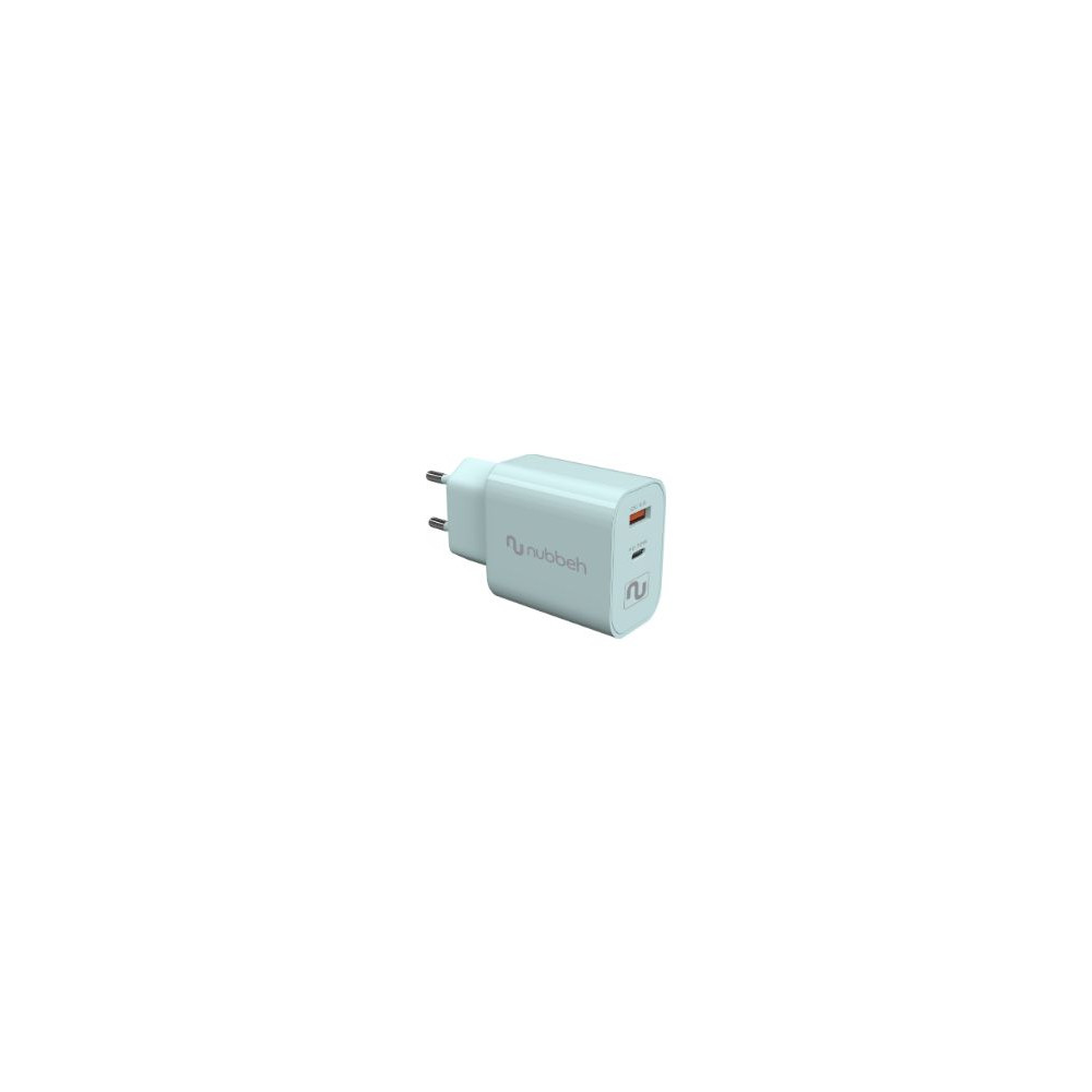 Cargador Pared Nubbeh Usb-c 30w Pd Turquesa(nbwallcht)
