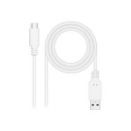 Nanocable Usb-c/m A Usb-a/m 50cm Blanco (10.01.2100-w)