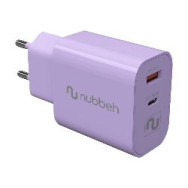 Cargador Pared Nubbeh Usb-c 30w Pd Lila (nbwallchp)