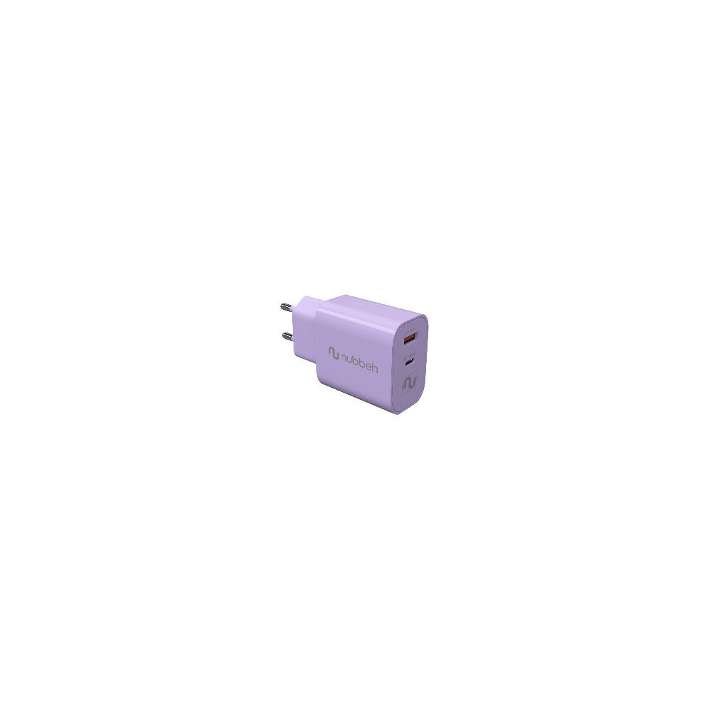 Cargador Pared Nubbeh Usb-c 30w Pd Lila (nbwallchp)