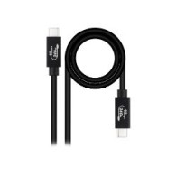 Nanocable Usb-c 4.0 M/m 1m Negro (10.01.5001)