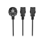 Cable Cpu Aisens Cee7/m-2xc13/h 1.8m Negro (a132-0864)