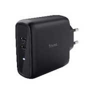 Cargador De Pared Trust Maxo 65w 2xusb-c Negro (25380)