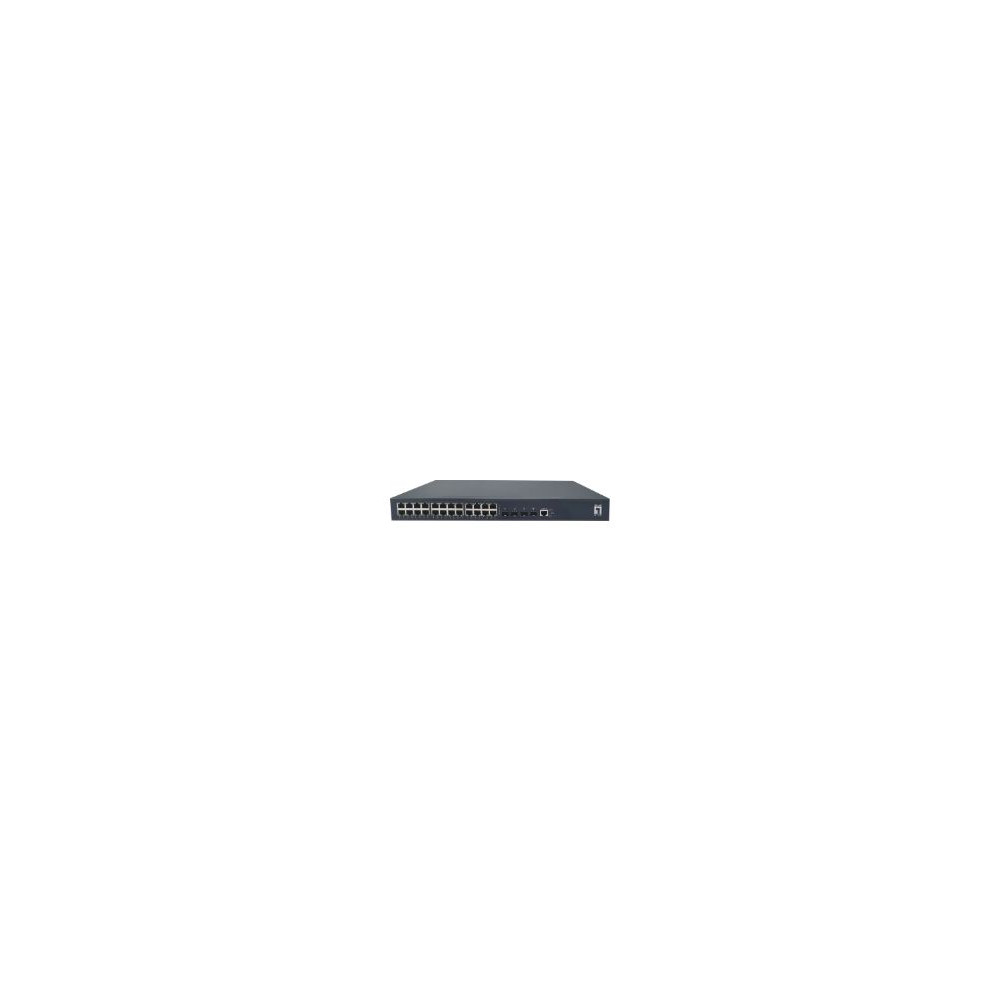 Switch Levelone 24xrj45 Gbe 4xsfp Poe 400w (gtp-2871)