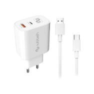 Cargador Nubbeh Bhoot 30w Cable Usb-a/c 1.5m Blanco