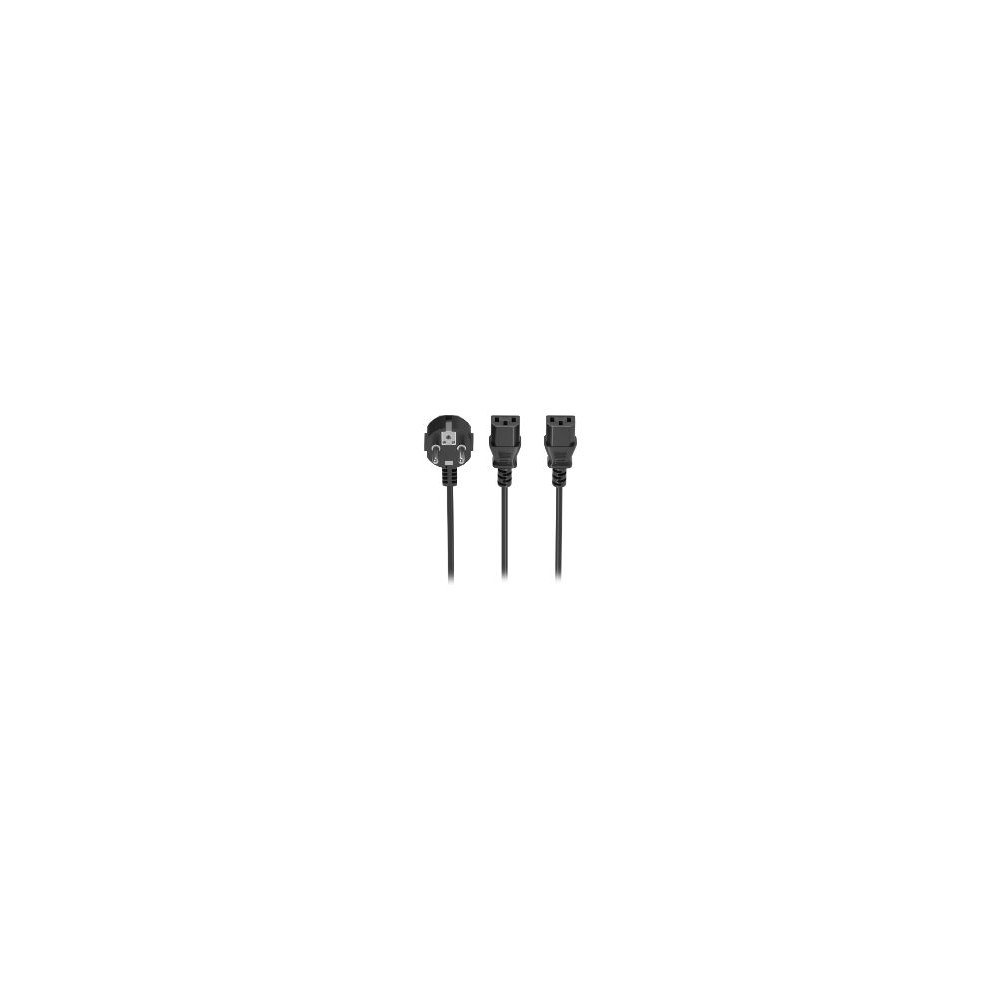 Cable Cpu Aisens Cee7/m-2xc13/h 3m Negro (9a132-0865)