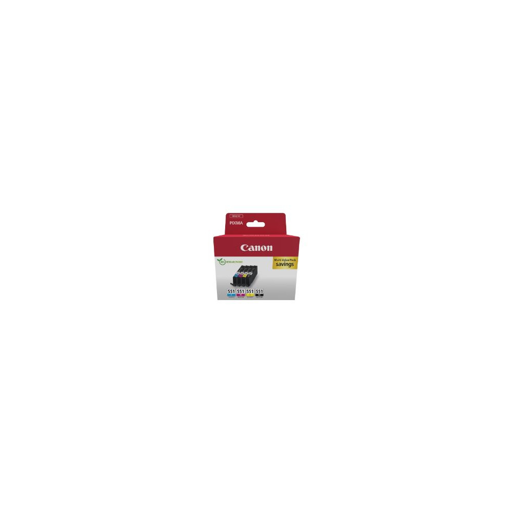 Tinta Canon Cli-551 Pack Negro/tricolor (6509b015)