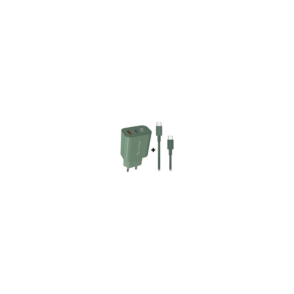 Cargador Nubbeh Bhoot 30w Cable Usb-c/c 60w 1.5m Verde