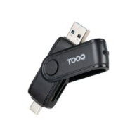 Lector De Tarjetas Tooq Usb-a Usb-c Negro (tqr-3003b)