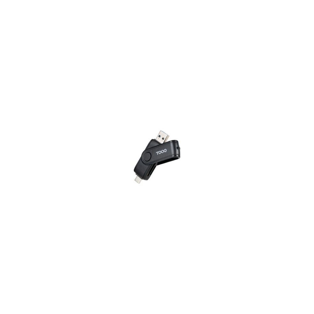 Lector De Tarjetas Tooq Usb-a Usb-c Negro (tqr-3003b)