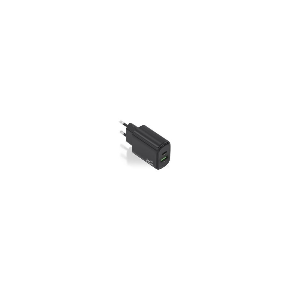 Cargador Pared Aisens Usb-a/usb-c 20w Negro (a110-0910)