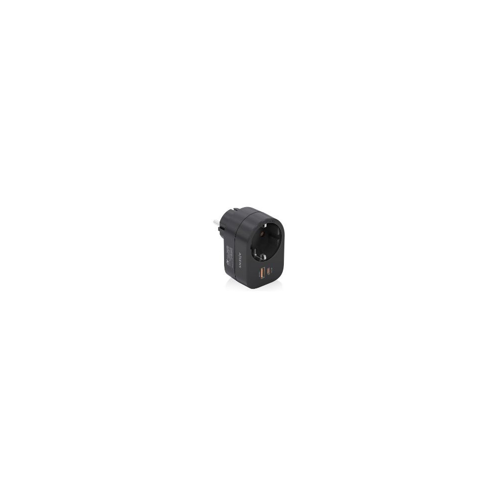 Enchufe Aisens 1toma 1usb-c 1usb-a (asps-1a1c07-bk)