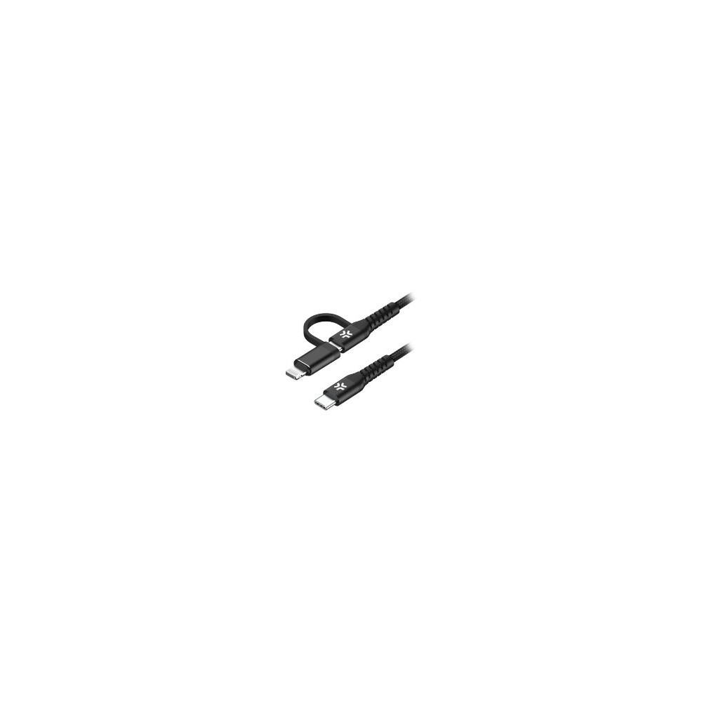 Cable Celly Usb-c A Usb-c/lightning 100w (usbc2in1bk)
