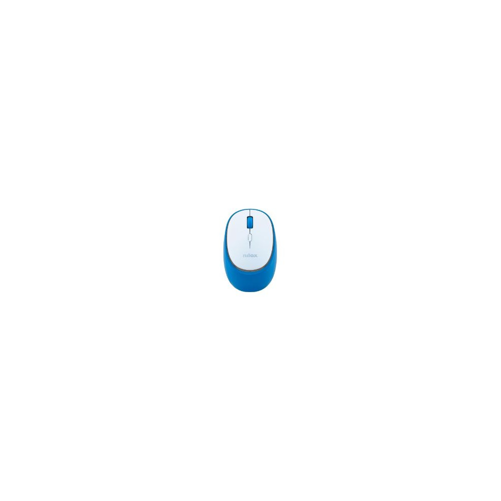 Ratón Nilox Dual-wireless Blanco/azul (nxmdws103)