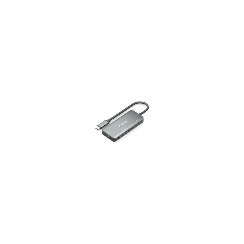 Hub Aisens Usb-c A 2xusb 20 Pd 100w Gris (a109-0946)