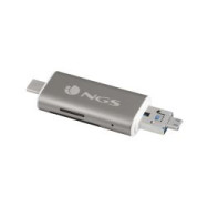 Hub Ngs 5en1 1xusb 2.0 1xmusb Gris/blanco (ally Reader)