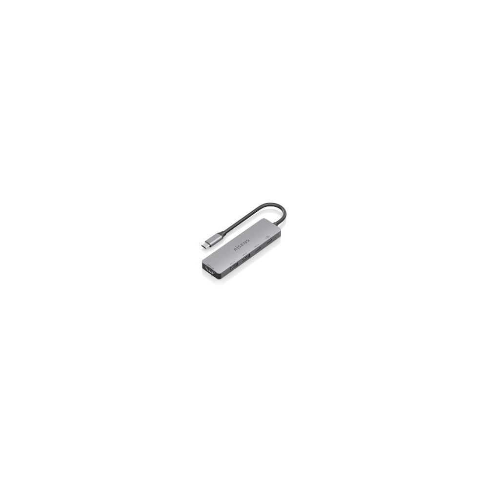 Docking Aisens 5en1 Usb-c 4k/60hz Gris (asuc-5p028-gr)