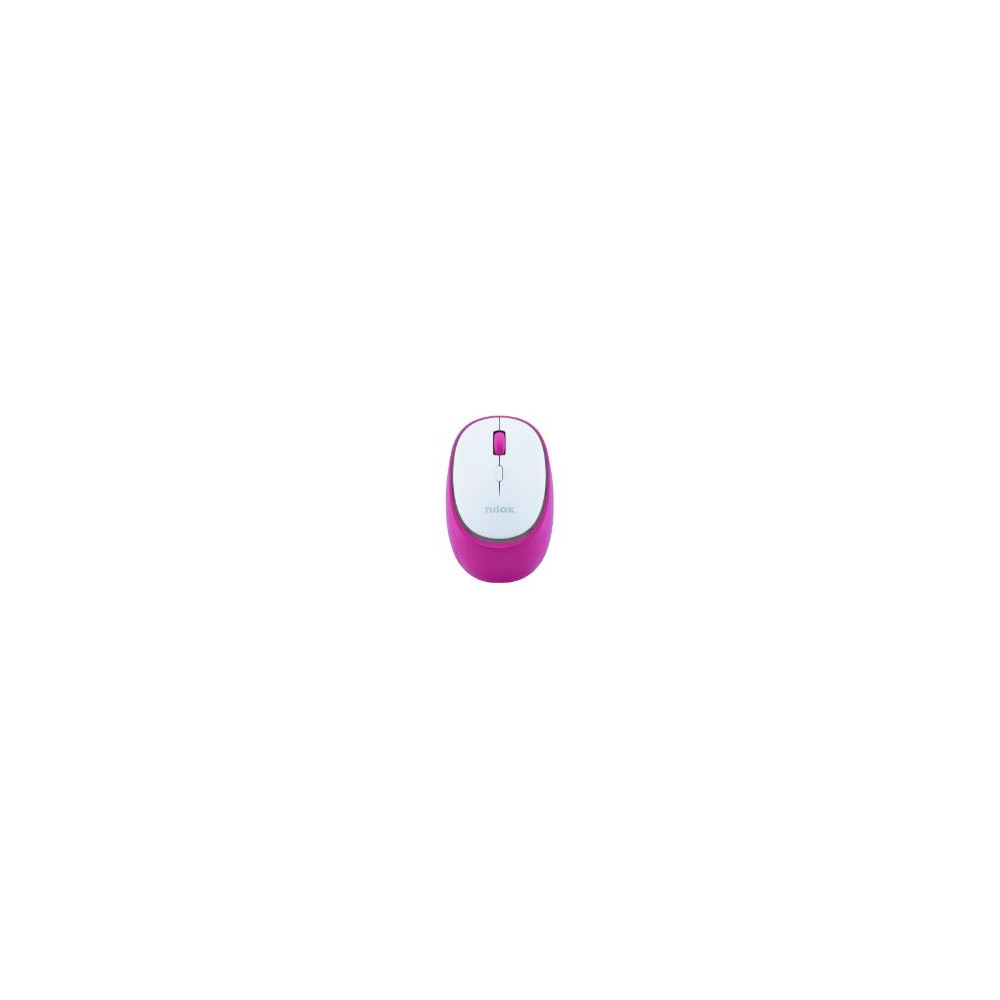 Raton Nilox Dual-wireless Blanco/rosa (nxmdws104)