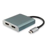 Adaptador Equip Usb-c/m A 2x Hdmi/h Plata (eq133464)