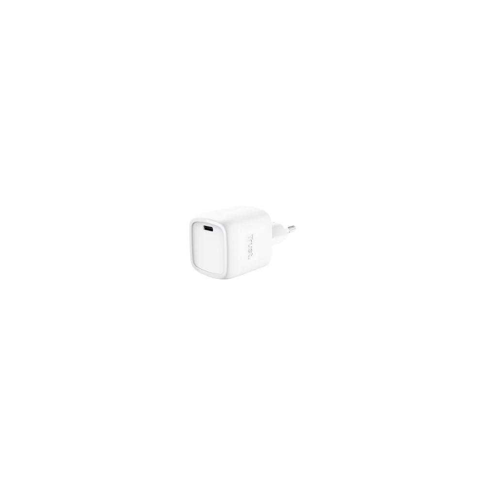 Cargador Pared Trust Maxo Gan 30w 1usb-c Blanco (25520)