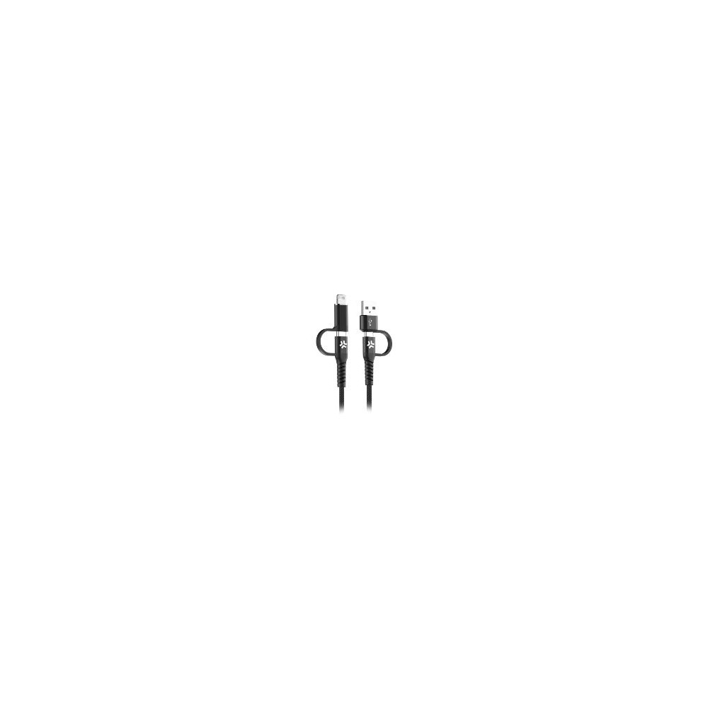 Cable Celly Usb-c A Usb-c +adap. Usb-a/ligh(usbc4in1bk)
