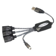 Hub Conceptronic 1xminiusb-b 4xusb 2.0 Negro (cflexhub)