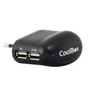 Cargador De Pared Coolbox 2x Usb 2.0 Negro (ux-2)