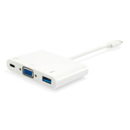 Adaptador Equip Usb-c A Usb-a/usb-c Pd/vga (eq133462)
