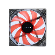 Ventilador 12x12 Unyka Led Rojo 3pin/pwm (51792)