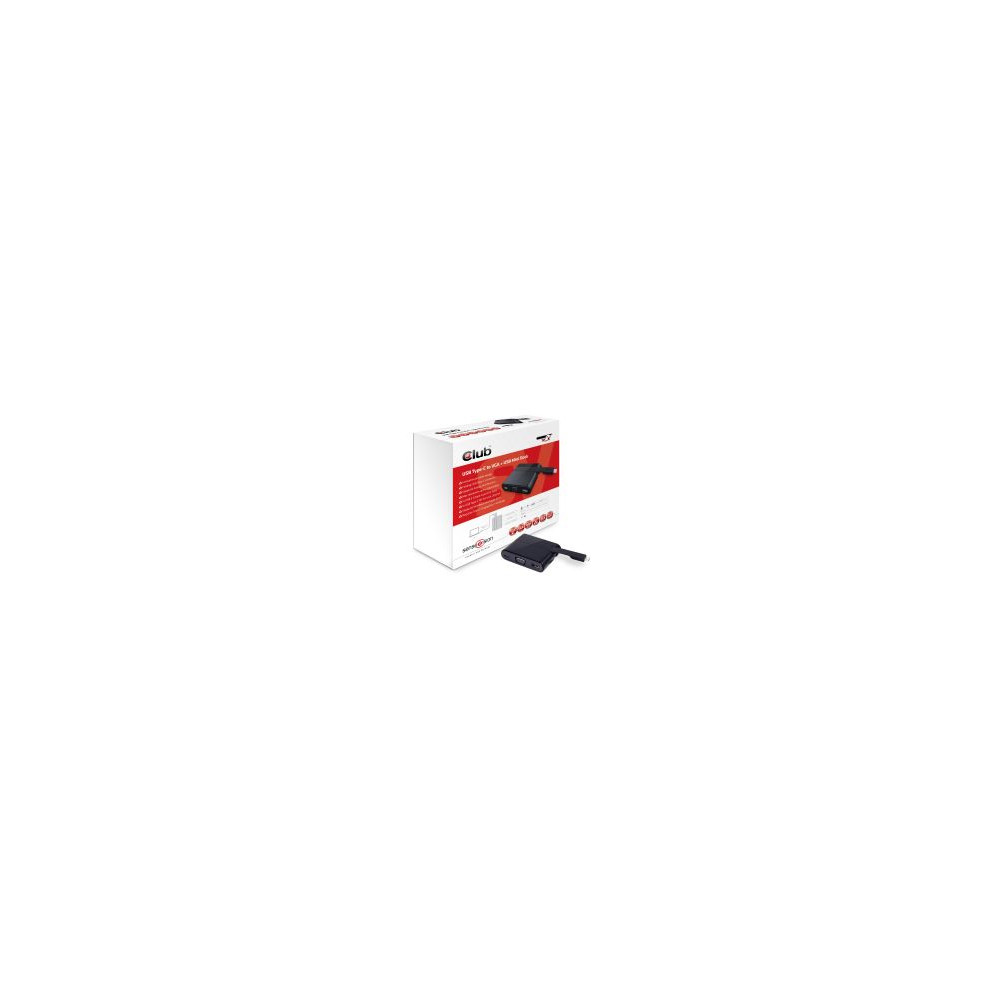 Mini Dock Club 3d Usb-a/usb-c/vga Negro (csv-1532)