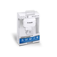 Cargador De Pared Tooq 17w 2xusb-a Blanco (tqwc-1s02wt)
