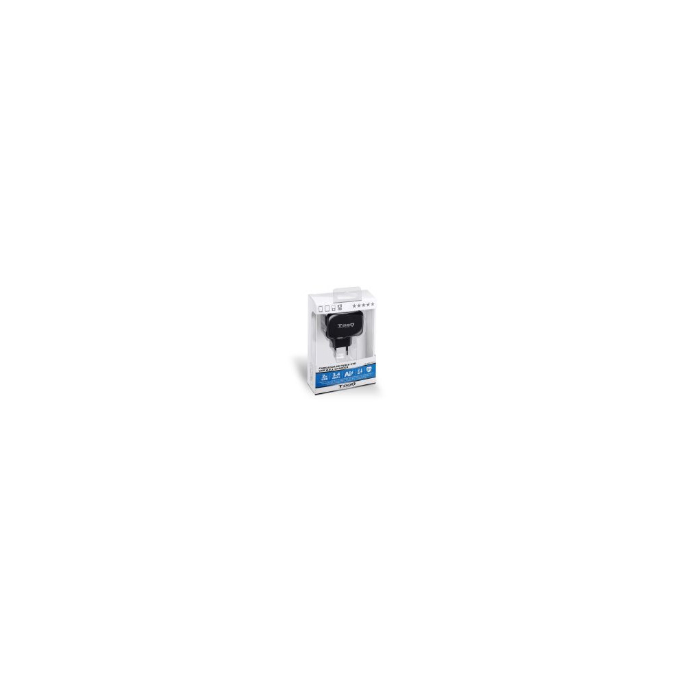 Cargador De Pared Tooq 17w 2xusb-a Negro (tqwc-1s02)