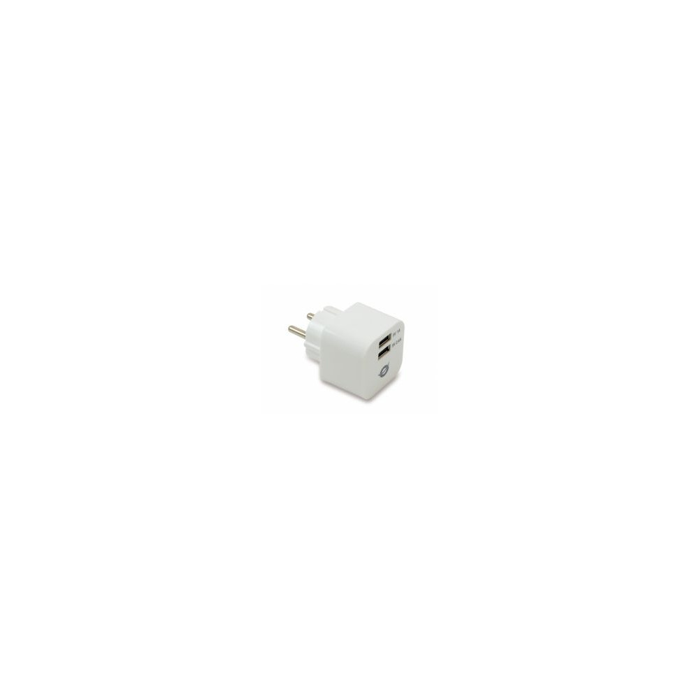 Cargador Pared Conceptronic 2xusb Blanco (cusbpwr34a)