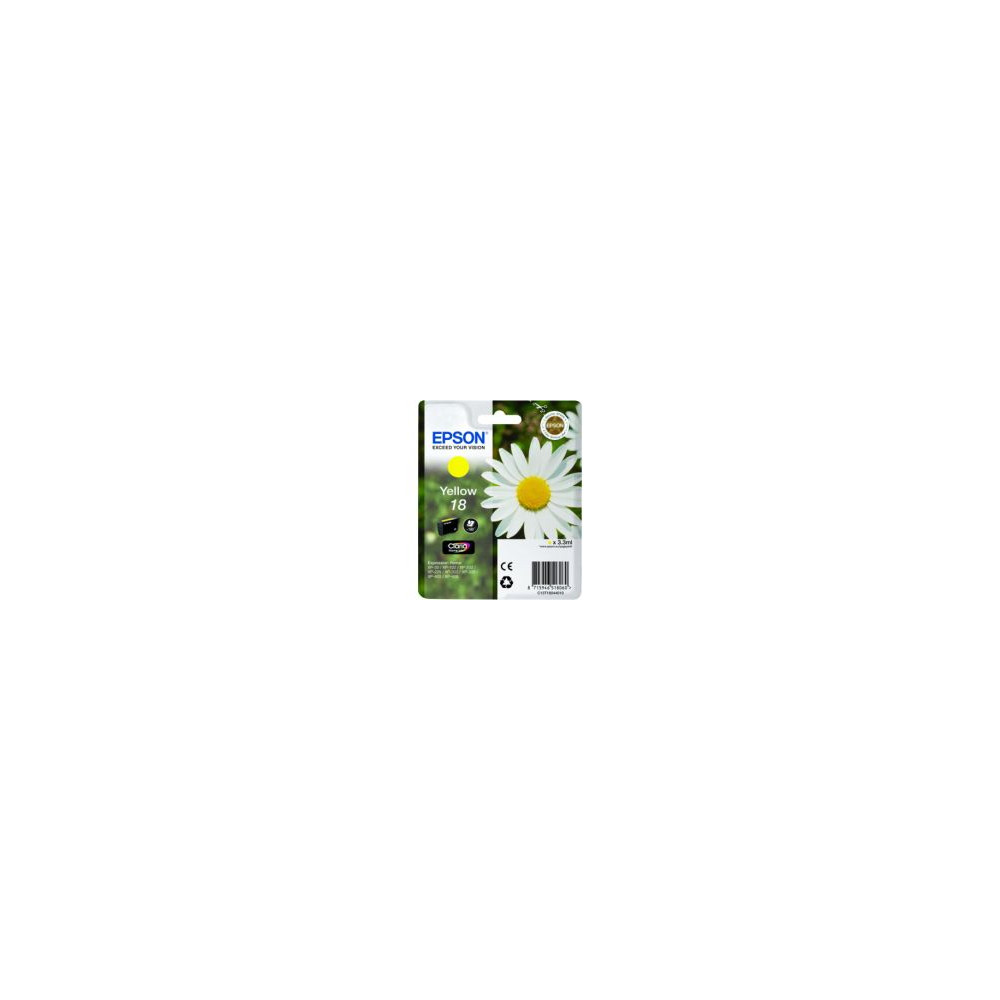 Tinta Epson 18 T1804 Amarillo 3.3ml 180pág(c13t18044012