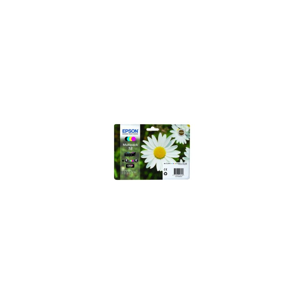 Tinta Epson 18 T1806 Pack Negro/tricolor (c13t18064012)