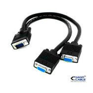 Nanocable 1xvga/m A 2xvga/h 45cm Negro (10.15.2000)