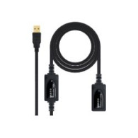 Nanocable Usb-a/m A Usb-a/h 10m Negro (10.01.0212)