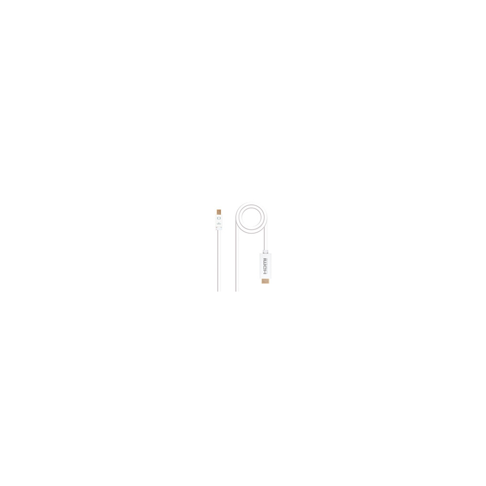 Nanocable Mini Dp/m A Hdmi/m 2m Blanco (10.15.4002)