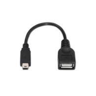 Nanocable Miniusb-b/m A Usb-a/h 15cm Negro (10.01.3800)