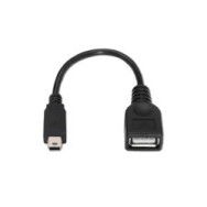 Nanocable Miniusb-b/m A Usb-a/h 15cm Negro (10.01.3800)