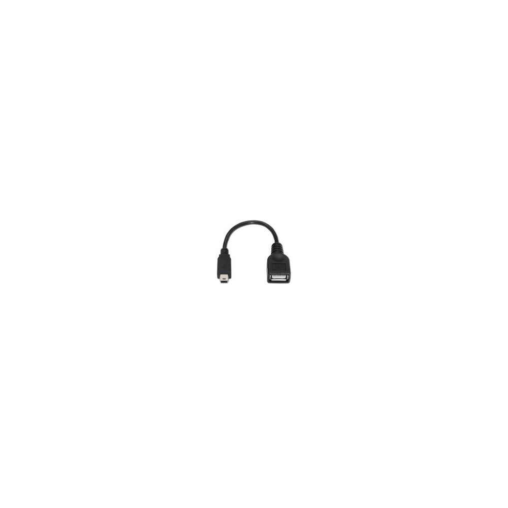 Nanocable Miniusb-b/m A Usb-a/h 15cm Negro (10.01.3800)
